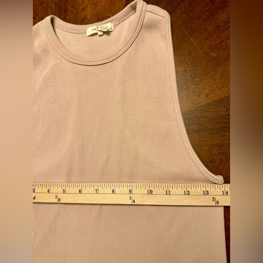 rag & bone Pale Pink Ribbed Tank Maxi Dress Small - Picture 3 of 9